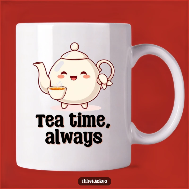 Funny Teapot Sleeve Mug: Cheerful Character Imaginary Tea Gift