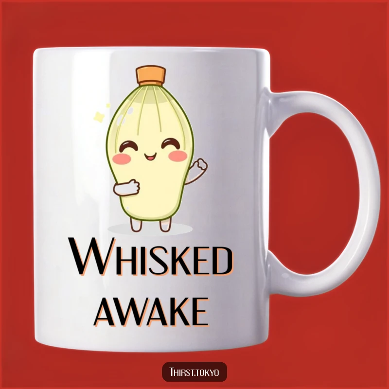 Funny Matcha Whisk Mug: Smiling Character Gentle Stir Gift