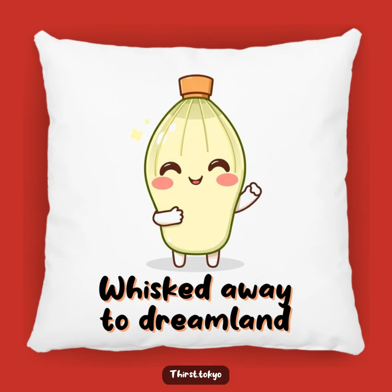 Funny Matcha Whisk Pillow: Cozy Smiling Stirrer Cushion Gift