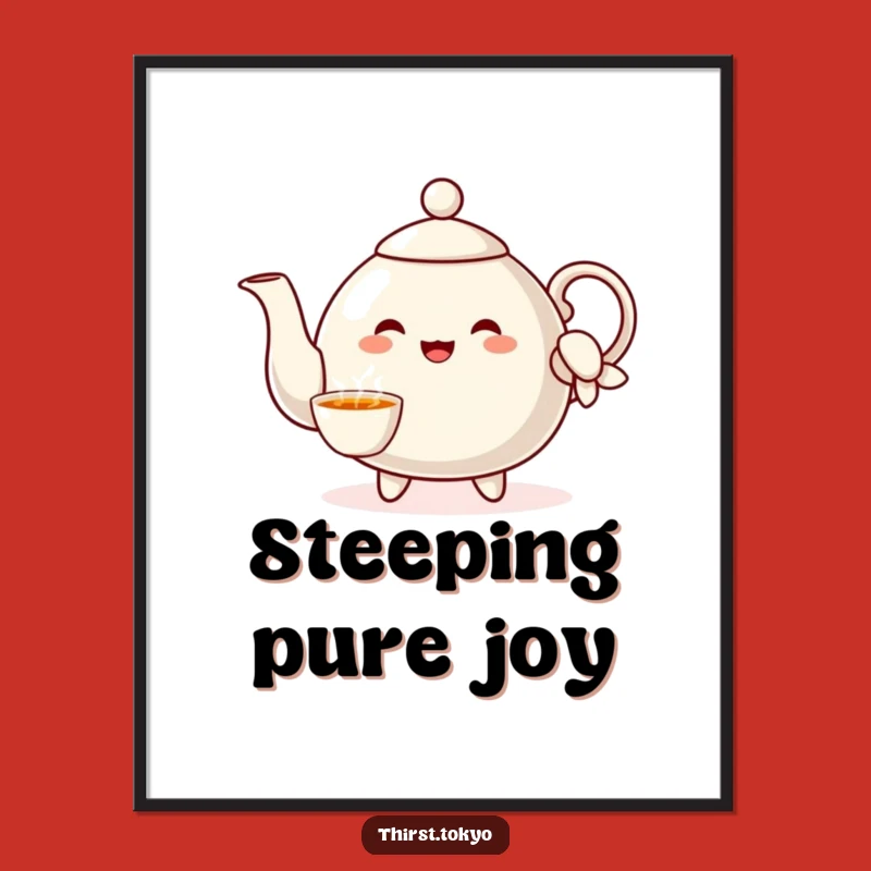 Funny Teapot Sleeve Digital Art: Cheerful Print Gift