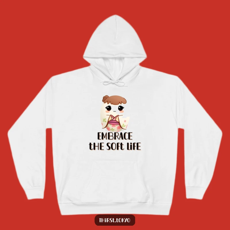 Funny Mochi Kimono Hoodie: Cozy Cute Character Sweet Gift