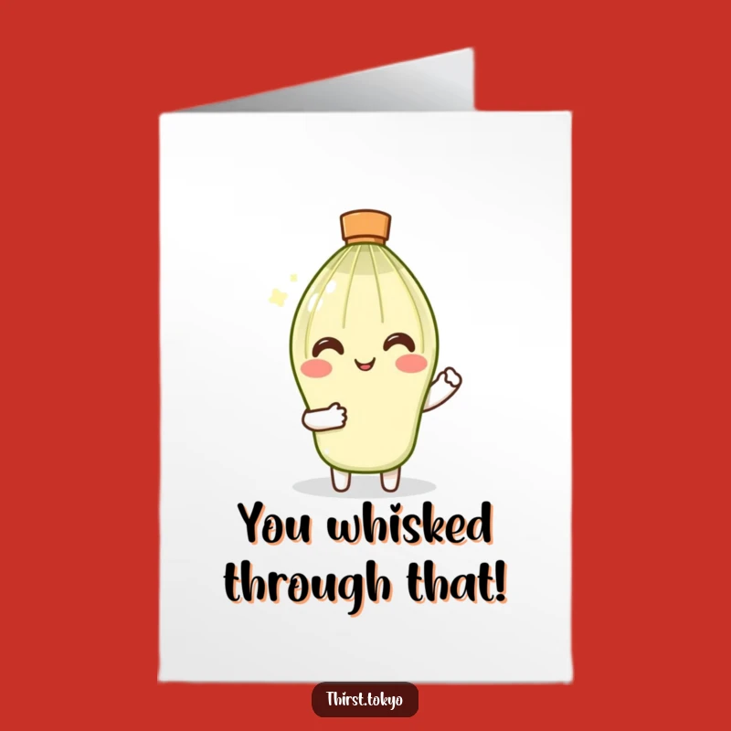 Matcha Whisk Congrats Card Free Printable: Gentle Stir Award Downloadable