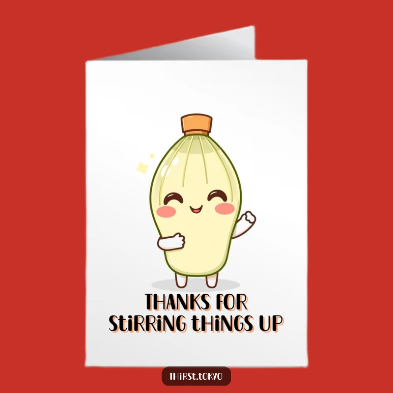 Matcha Whisk Thank You Card Free Printable: Grateful Stir Downloadable