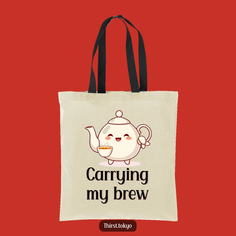 Funny Teapot Sleeve Tote Bag: Cheerful Carrier Gift